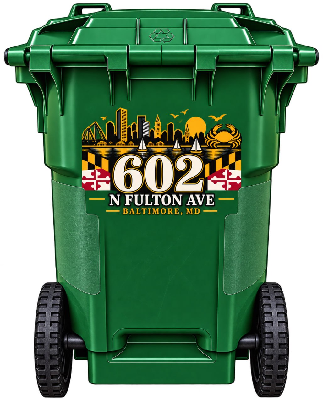 Baltimore Front bin decal example