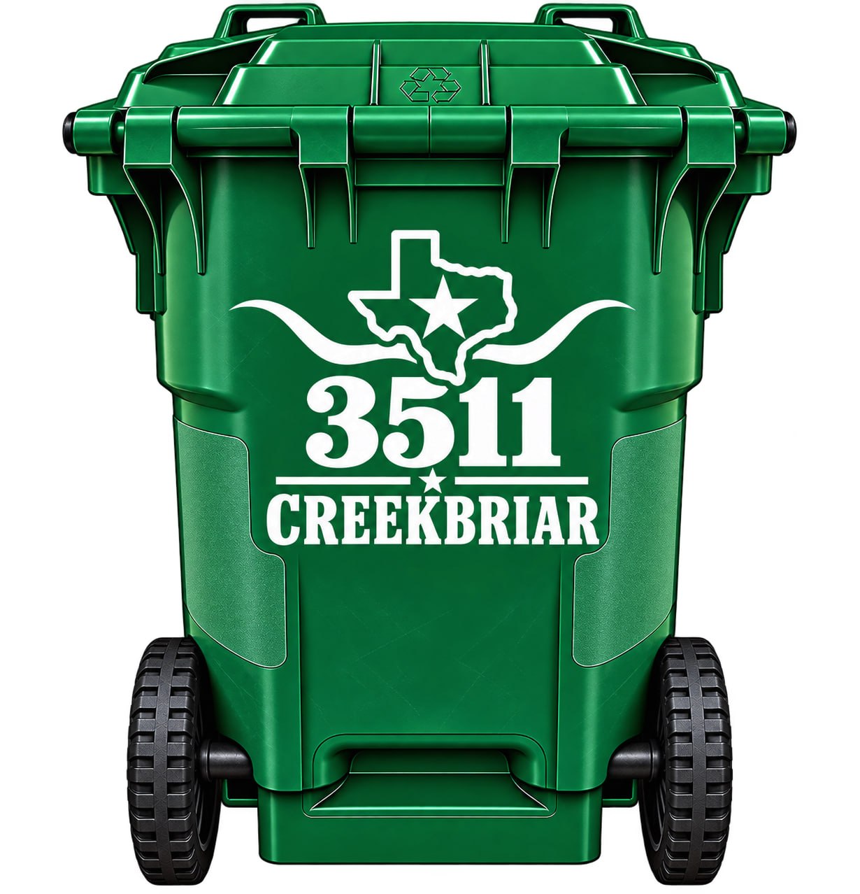 Texas Front bin decal example